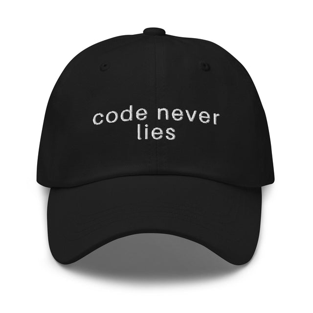 Code Never Lies Hat Quirky Consultant Black 