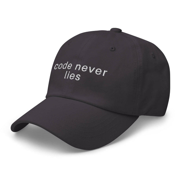Code Never Lies Hat Quirky Consultant Dark Grey 