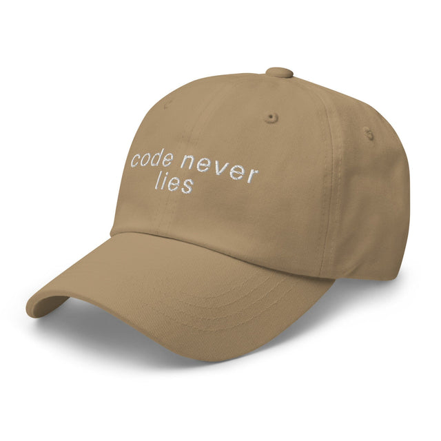 Code Never Lies Hat Quirky Consultant Khaki 